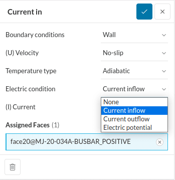 electric wall boundary conditions in simscale subject to joule heating