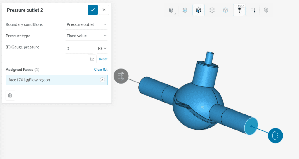 pressure outlet in multiphase analysis