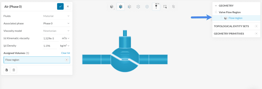assign air phase 0 to flow region