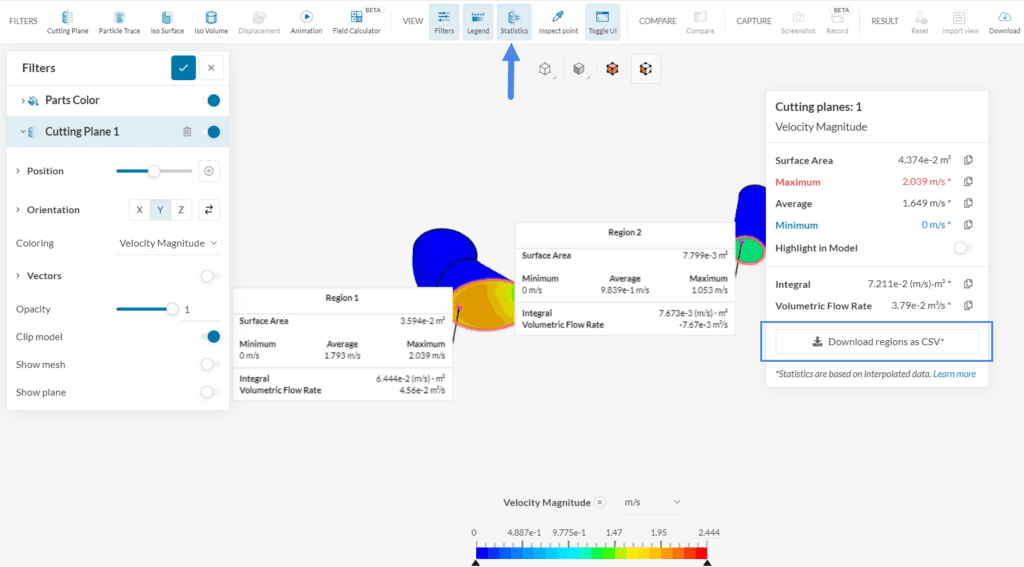 statistics combination with cutting planes