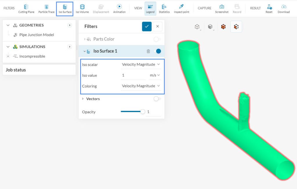iso surface filter simscale