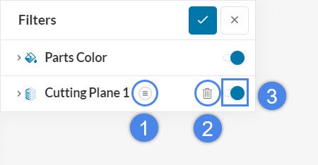 options inside filter panel simscale