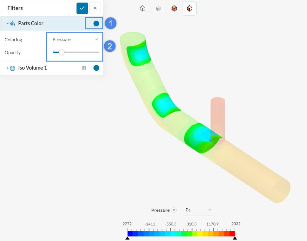 iso volumes with transparency