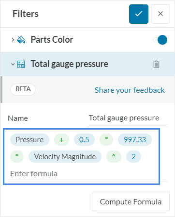 finalized formula input field calculator simscale