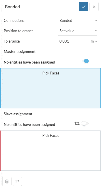 bonded contact setup panel