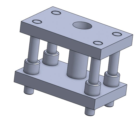 assembly of pressure tool that consists of four parts