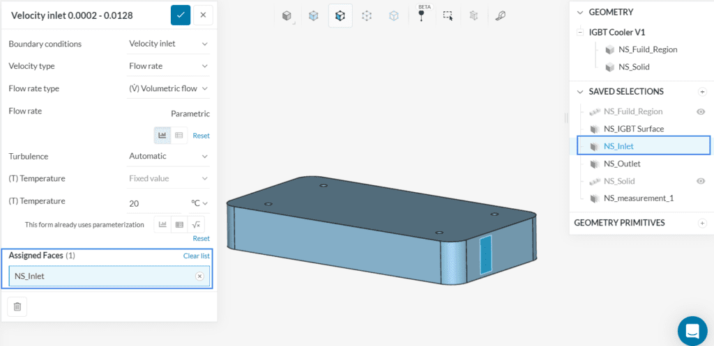 Simulation Templates Boundary Condition Assignment
