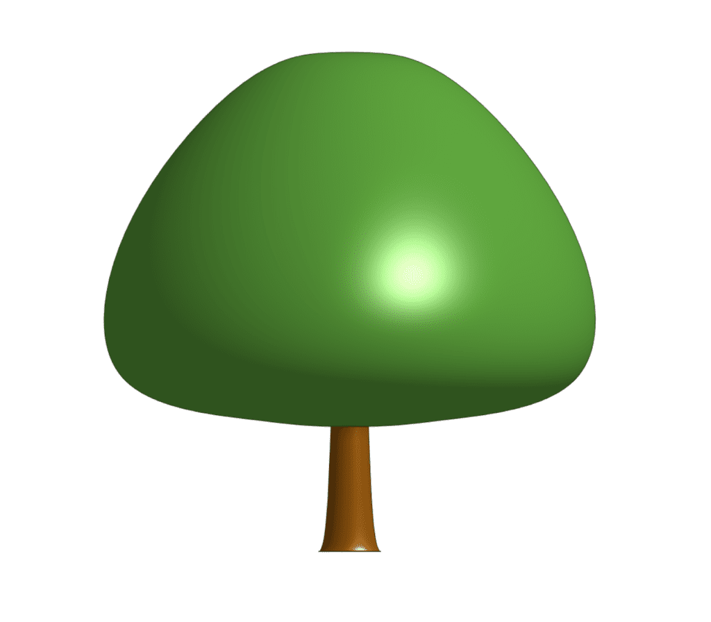 closed volume representation of trees.