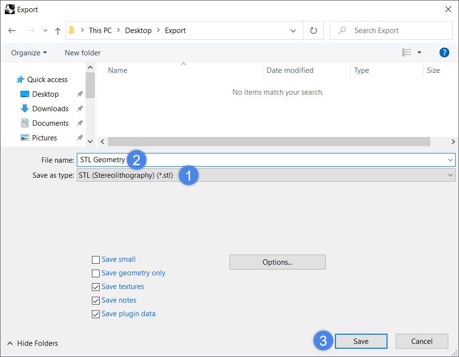 preparation steps for how to export a file as an stl from rhino