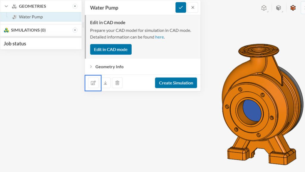 cad mode environment simscale