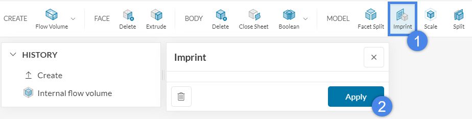 imprint function in simscale cad mode is necessary for using the model in a cht analysis