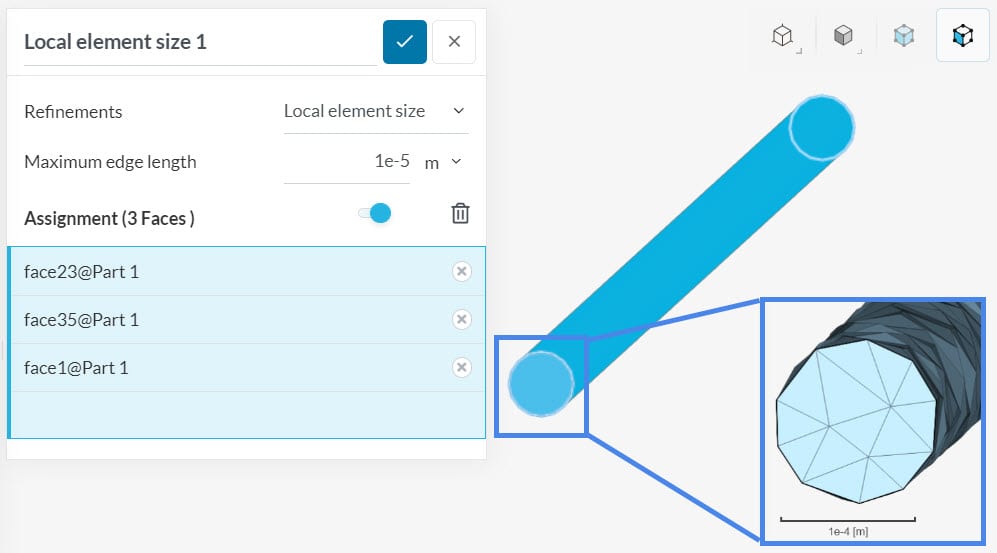 example where local element refinements did not produce the intended element size