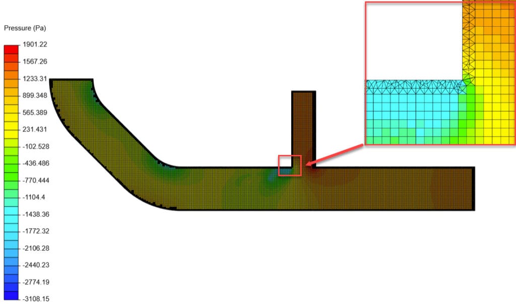 Fine mesh for improved mesh quality