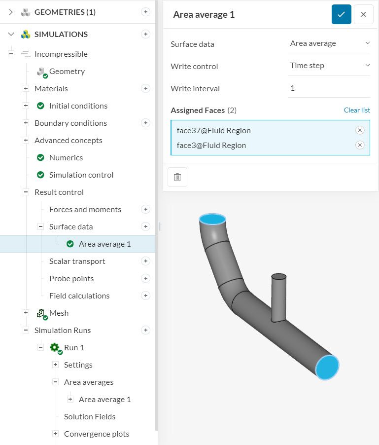 surface data setup simscale