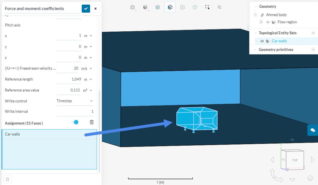 surfaces assigned for a drag and lift coefficients control