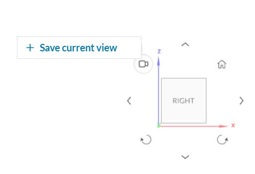 save current view menu for custom camera position