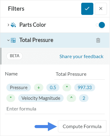 calculating a new filter in the post-processor