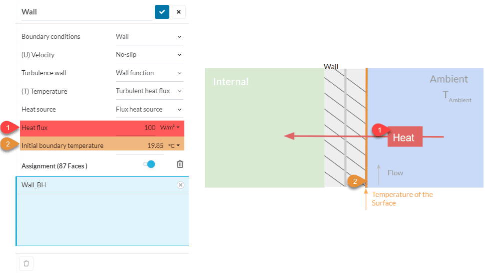 options within flux heat source simscale thermal wall 