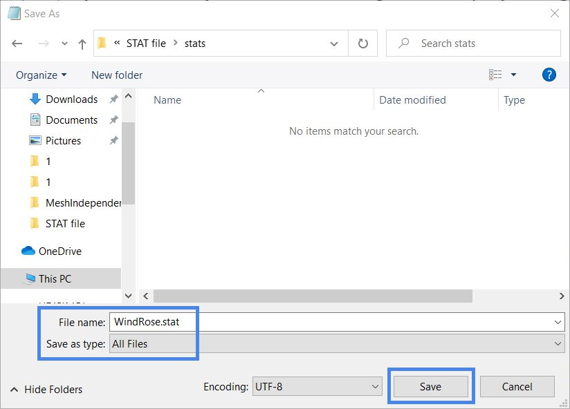 using windows editor to save the file in stat format