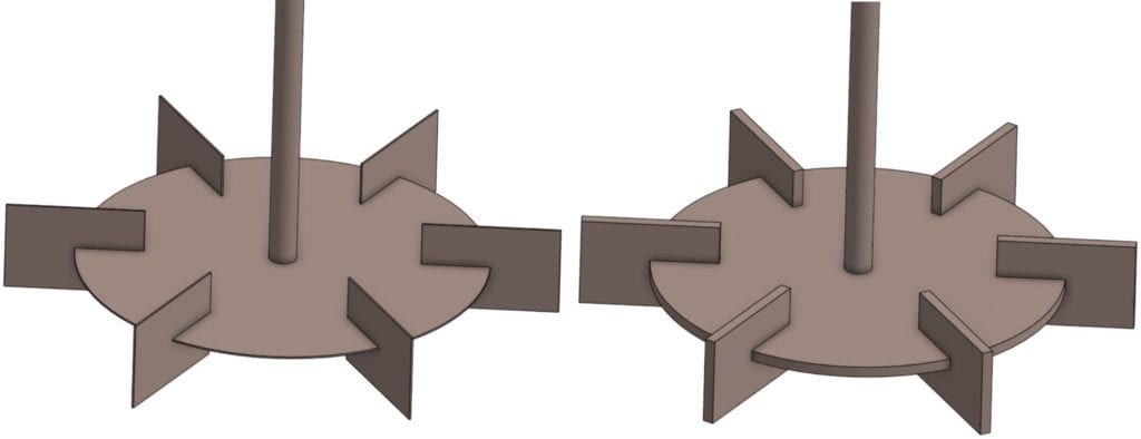 thickening a face for a multiphase analysis impeller