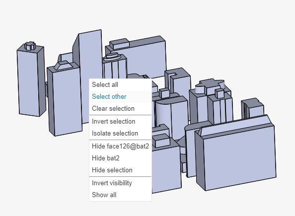 how to use selection tools to select a face behind another face when setting up your simulation 