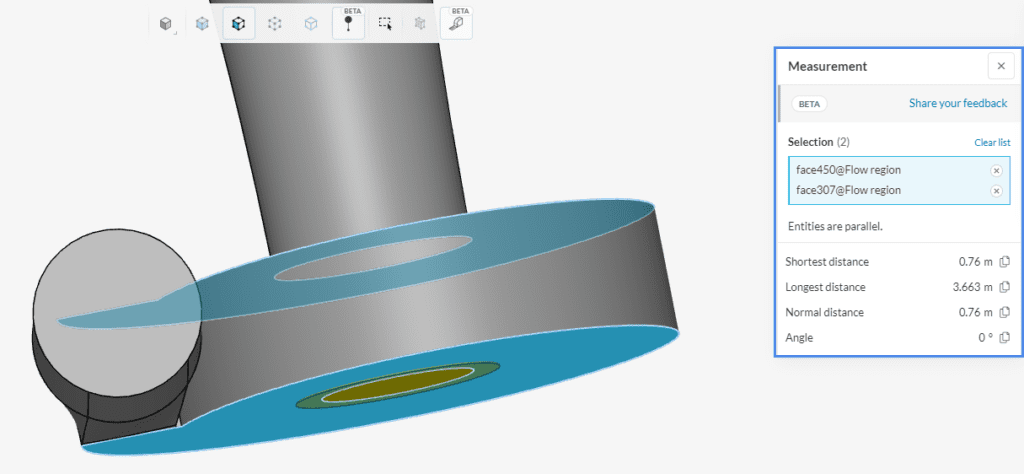Calculating the distance between two edges