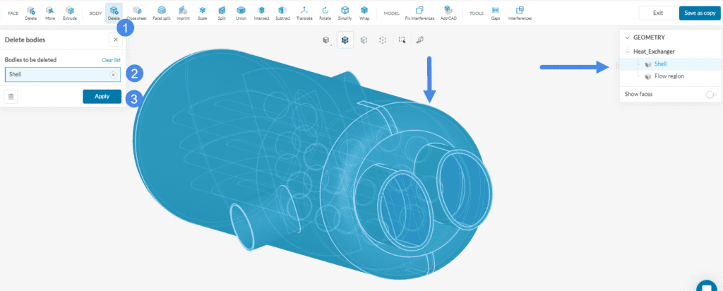 flow volume extraction delete setting