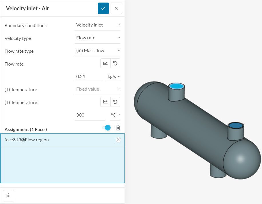 boundary condition hot air heat exchanger