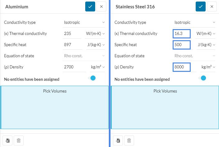 change material properties in simscale