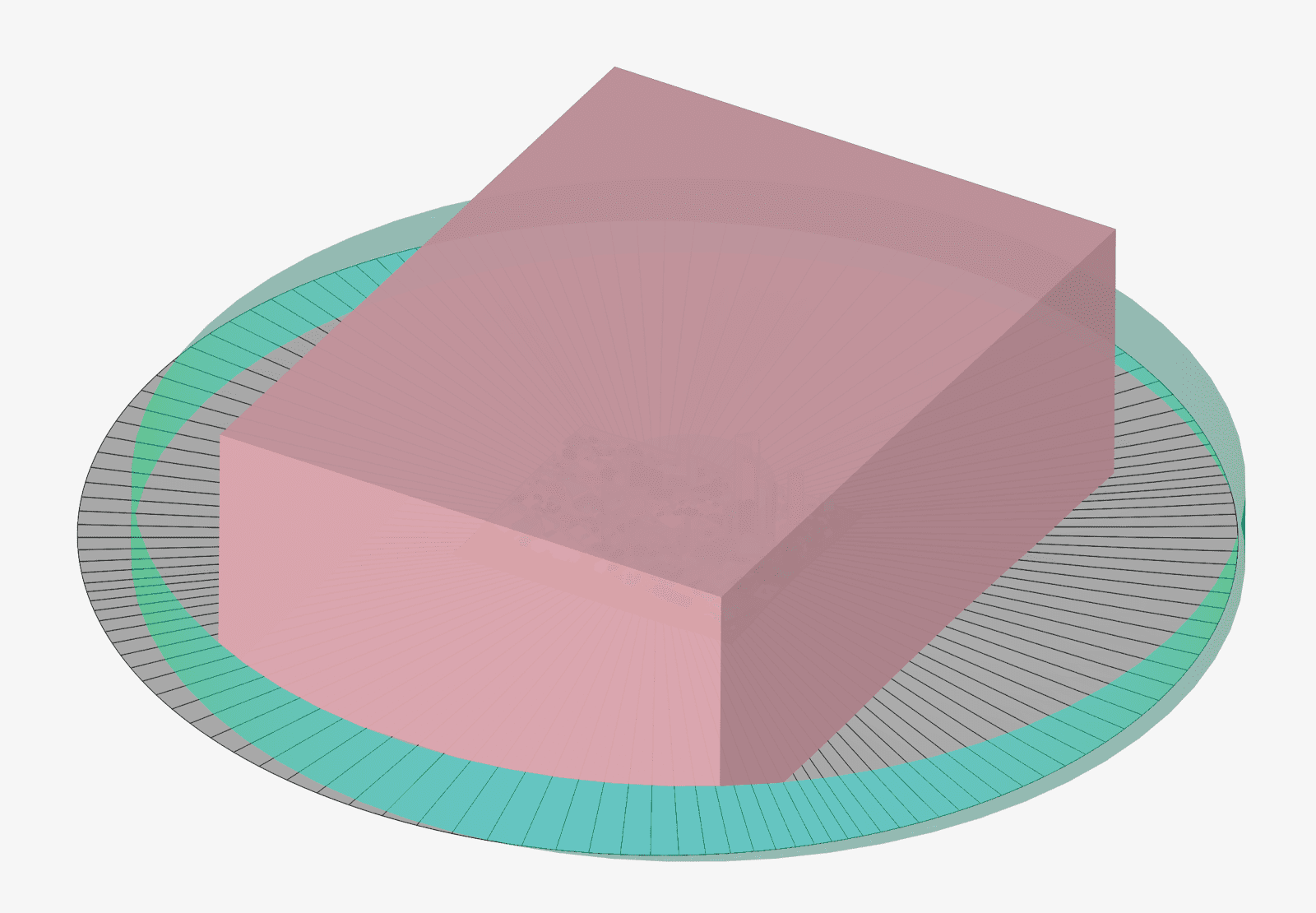extent of virtual wind tunnel green disk