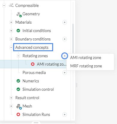 rotating zones in simscale workbench