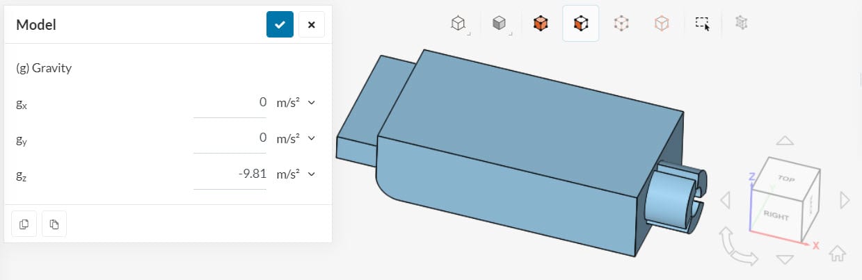 the picture shows how to define the gravity with respect to global coordinate system