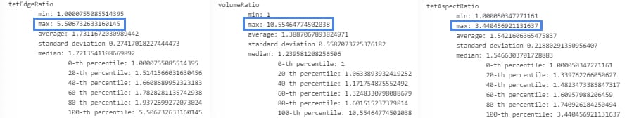 mesh quality metrics of a successful cht simulation