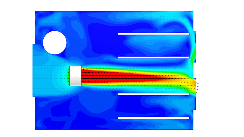 SimScale Fan Momentum Source Cutting Plane