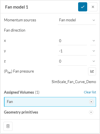 Fan Curve Implement SimScale Fan Momentum Source