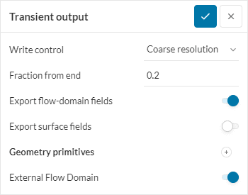 simscale lbm transient output setup panel time step size