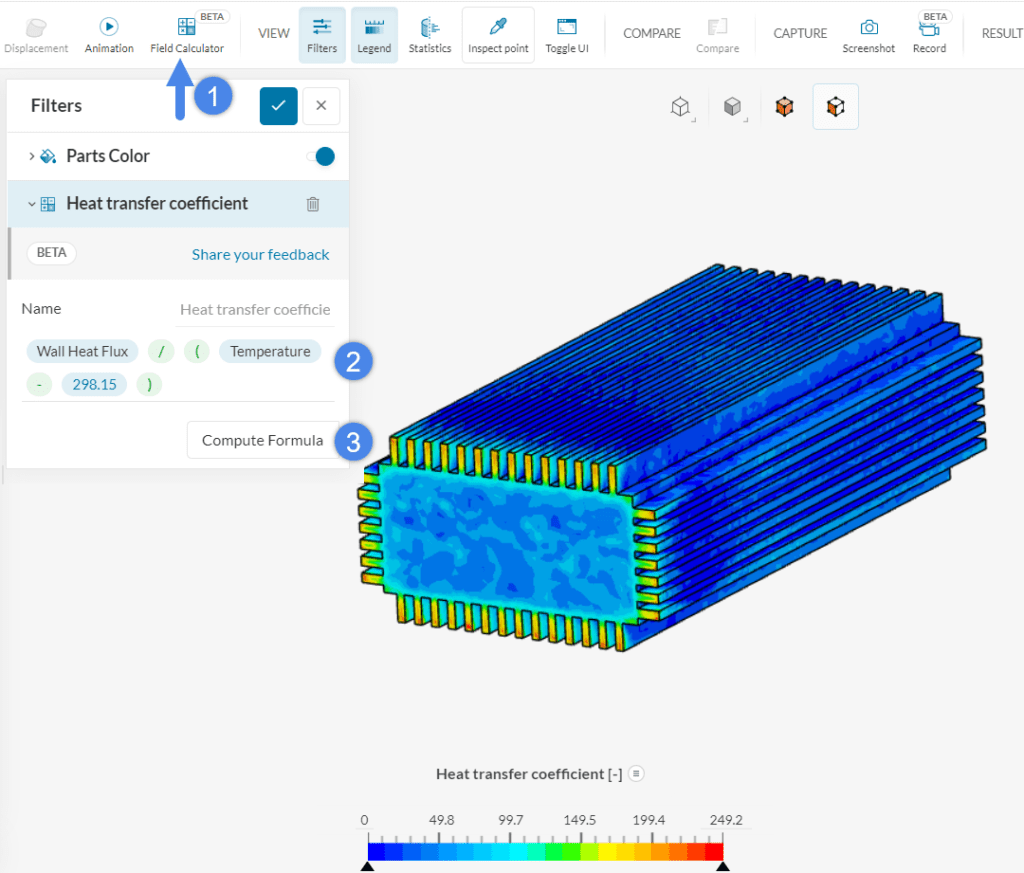 field calculator heat fluxes
