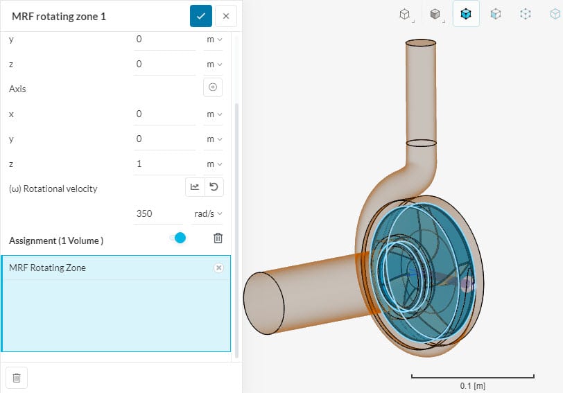 mrf rotating zone for centrifugal pump simulation