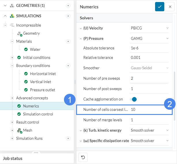 decreasing number of cells at the coarsest level to resolve gamg mesh too coarse error