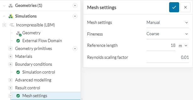 reynolds scaling factor set up lbm