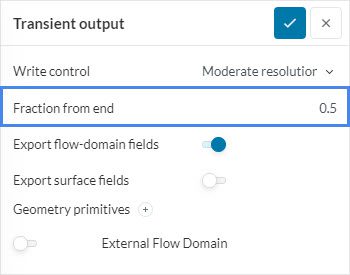 transient output settings for LBM and pedestrian wind comfort