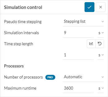 simulation control for multiple loads simscale