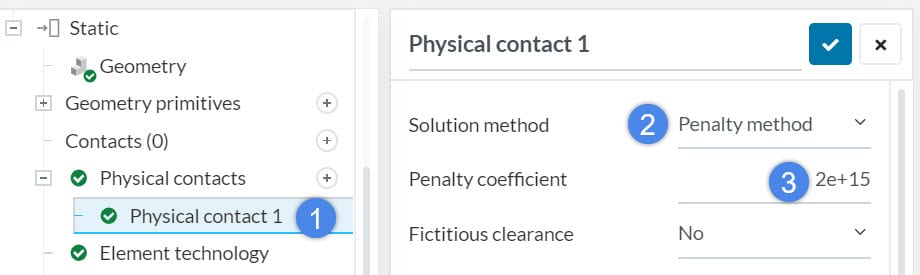 physical contact menu