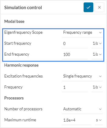 Modal based harmonics frequenzy range