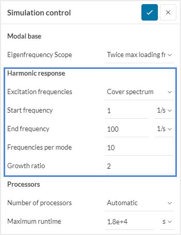 Modal based harmonics cover spectrum
