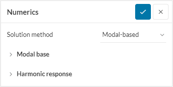 Modal based harmonics numerics view